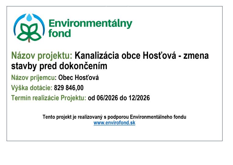 Informačná tabuľa o&nbsp;realizovaní projektu