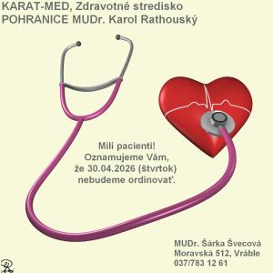 Oznam doktor Rathouský Pohranice